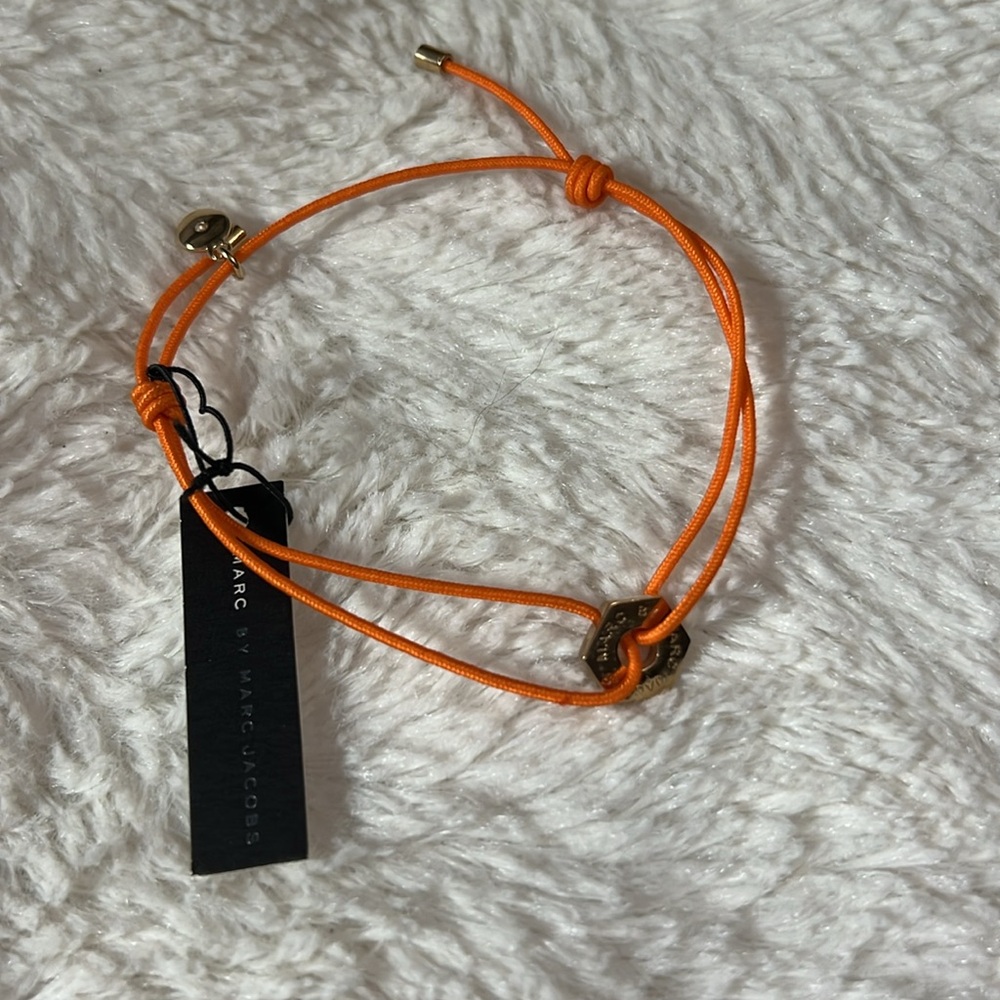 Marc by Marc Jacobs Vibrant Orange Bracelet with Gold Accents, NWT $38